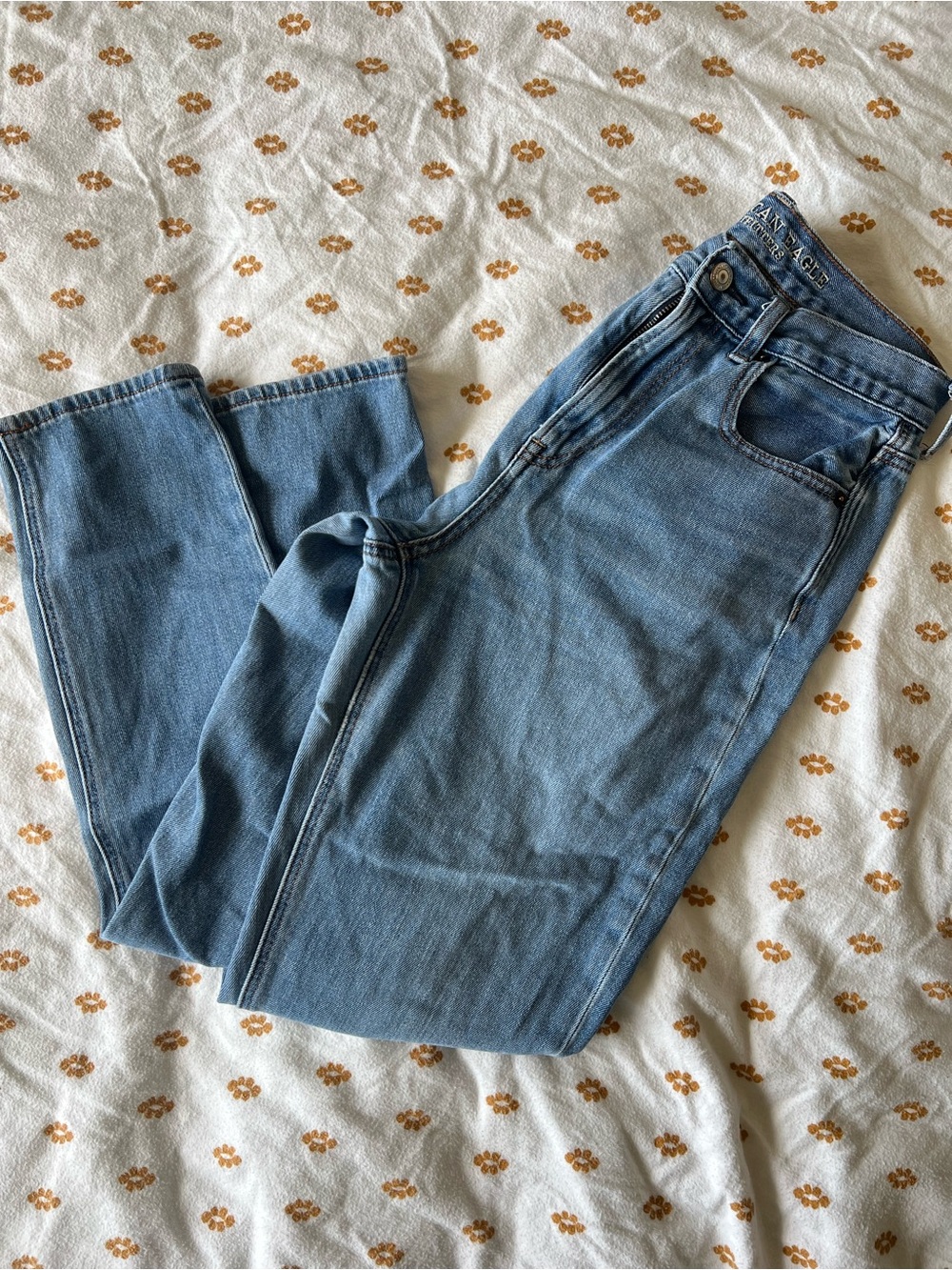 American Eagle Outfitters Light Blue Straight Leg Jeans